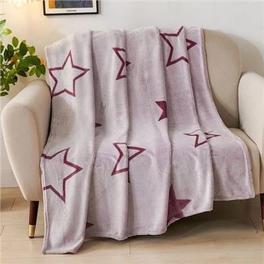 Couverture en flanelle à motif d'étoiles